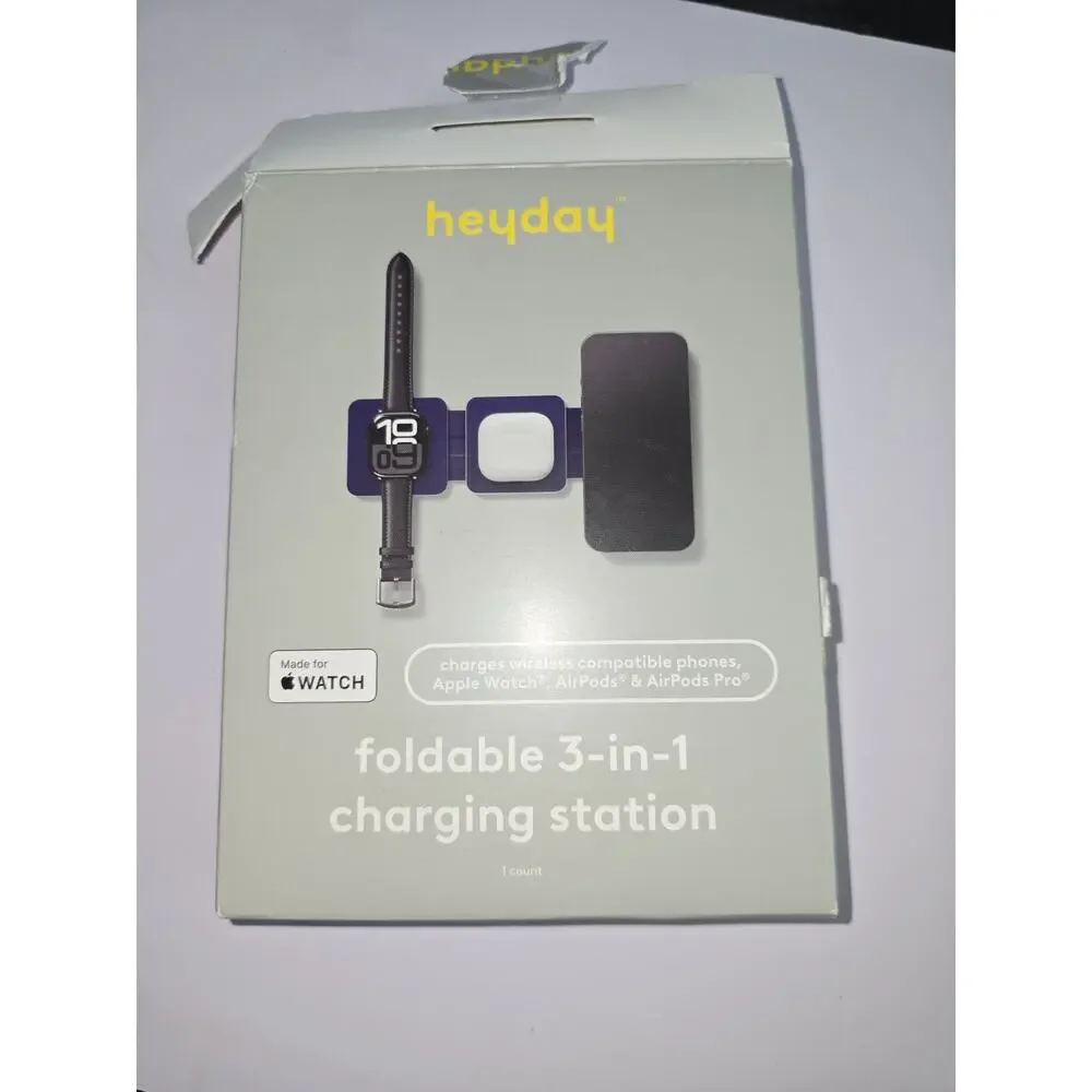 Qi2 Wireless 3-in-1 Folding Charging Pad - Future Dusk - heyday Dark